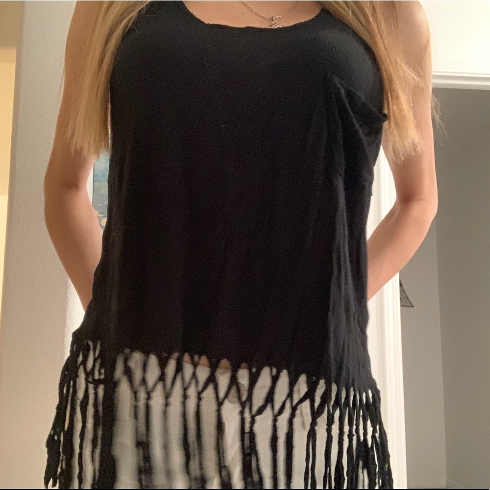 🌊 Black Tassel Top 🌊
